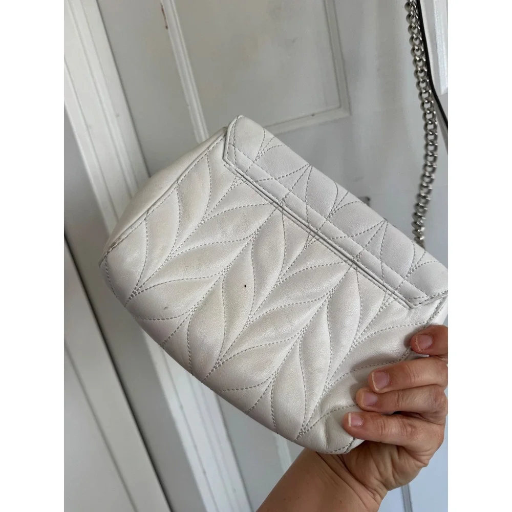 Kate Spade off white leather chain link crossbody bag